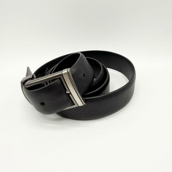 Murano 100% cow hide leather black belt - Men’s 38 - Picture 1 of 6